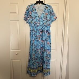 Blue Floral Short Sleeve dress size 3X